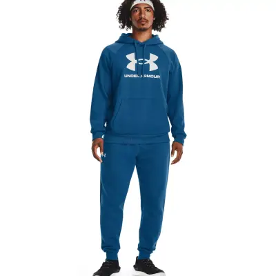 Under Armour 1379758 Ua Rival Fleece Logo Mavi Erkek Sweatshirt - 3