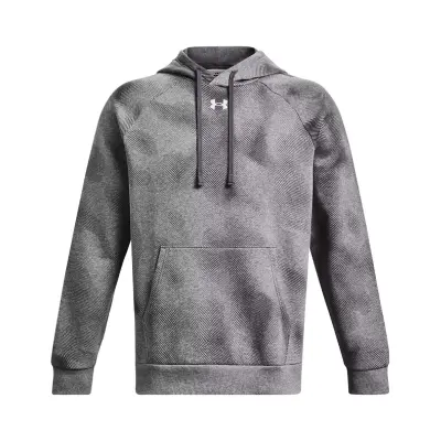 Under Armour 1379759 Ua Rival Fleece Printed Gri Erkek Sweatshirt - 4