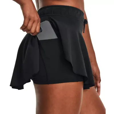 Under Armour 1383636 Essential Split Skort Siyah Kadın Spor Etek - 3