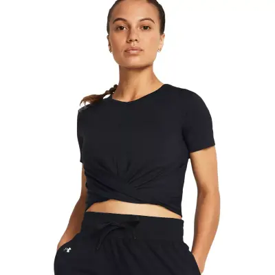 Under Armour 1383647 Motion Crossover Crop Siyah Kadın T-Shirt - 1