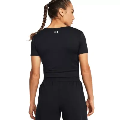 Under Armour 1383647 Motion Crossover Crop Siyah Kadın T-Shirt - 2