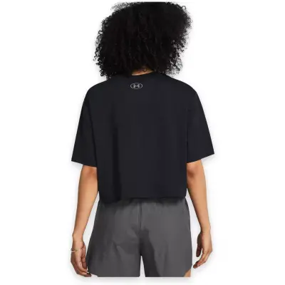 Under Armour 1386846 Ua W Boxy Crop Branded Ss Siyah Kadın T-Shirt - 2