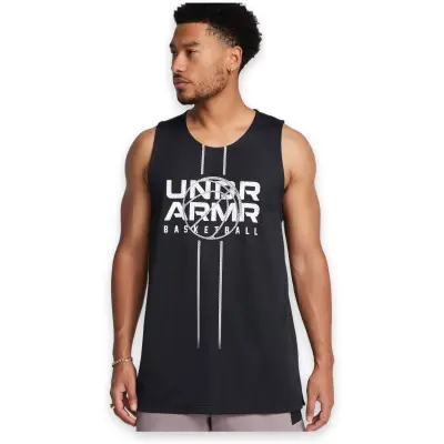 Under Armour 1387088 Ua Zone Reversible Jsy Basketbol Atlet Siyah-Beyaz Erkek Atlet - 1