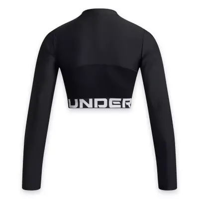 Under Armour 1388692 Heatgear Rib 1/4 Zip Ls Siyah Kadın T-Shirt - 4