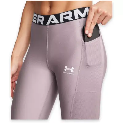 Under Armour 1388693 Heatgear Rib Legging Tayt Gri Kadın Tayt - 3