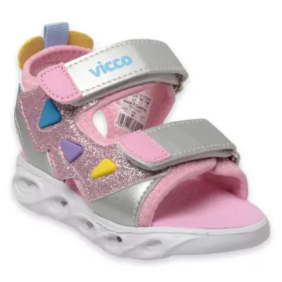 Vicco 321.B24Y204 Hilda Bebe Phylon Işılklı Pembe Erkek Çocuk Sandalet - 1