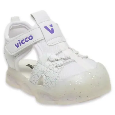 Vicco 321.B24Y211 Bebe Phylon Işıklı Beyaz Çocuk Sandalet - 1